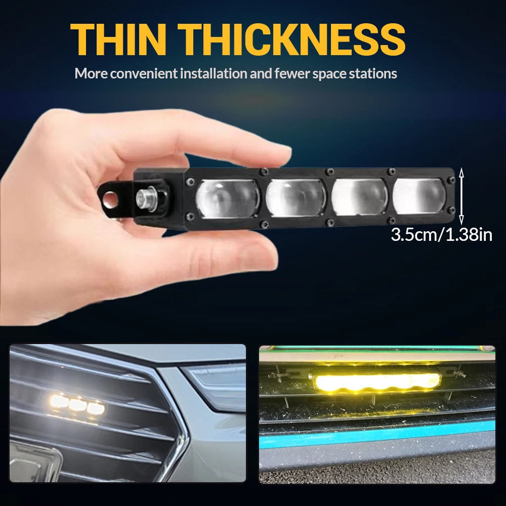 Grill Led Light for Car Led Bar Universal Driving Fog Fog Lights 4x4 Offroad Spotlights 12-36V Led Work Lights for Motorcycle
