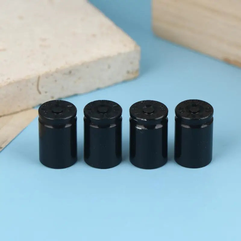{Summer2} 4Pcs Bullet Shell Tire Valve Stem Caps Aluminum Alloy Car Air Stem Cap For Cars SUV Trucks Bikes Motorcycles Bicycles