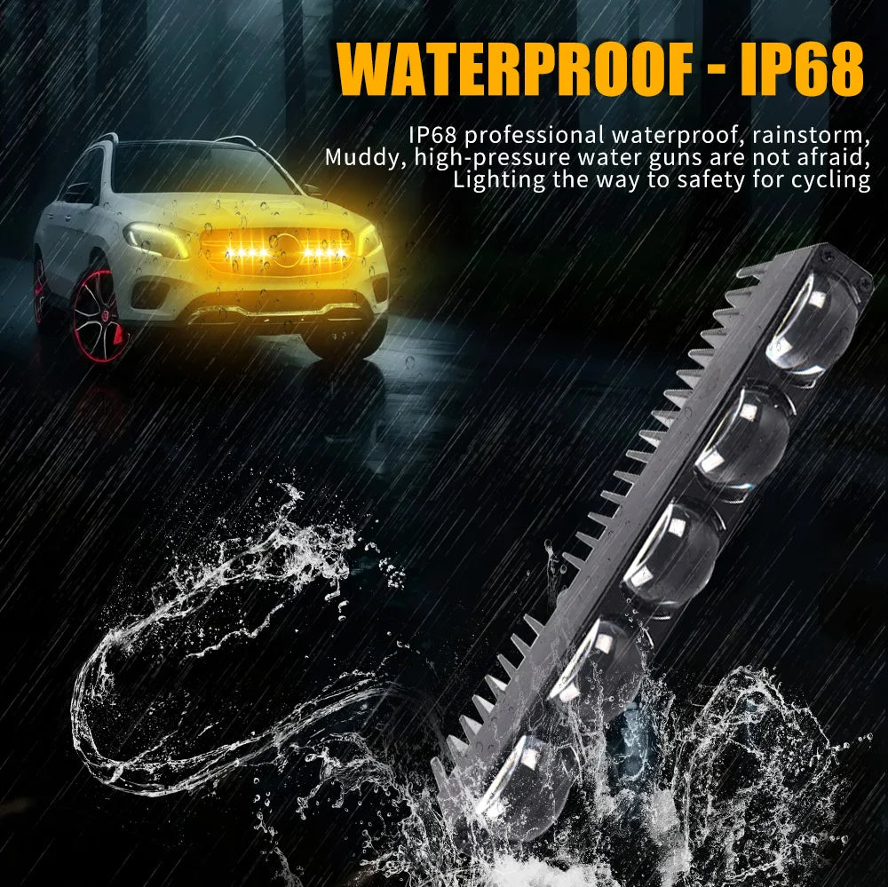 Grill Led Light for Car Led Bar Universal Driving Fog Fog Lights 4x4 Offroad Spotlights 12-36V Led Work Lights for Motorcycle