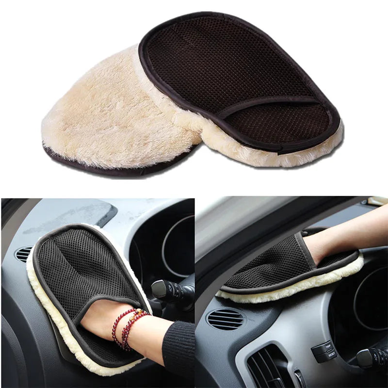 Microfiber Wool Soft Auto Car Washing Glove Cleaning Car Cleaning Glove Motorcycle Washer Care Car Paint Wash Care Tools