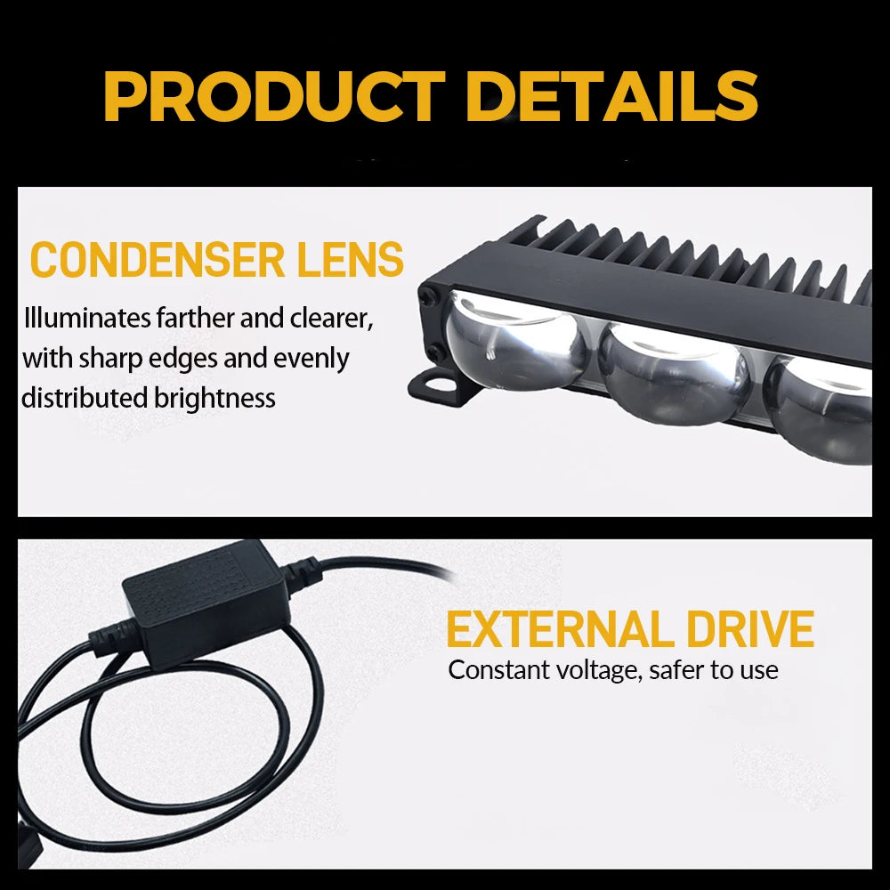 Grill Led Light for Car Led Bar Universal Driving Fog Fog Lights 4x4 Offroad Spotlights 12-36V Led Work Lights for Motorcycle