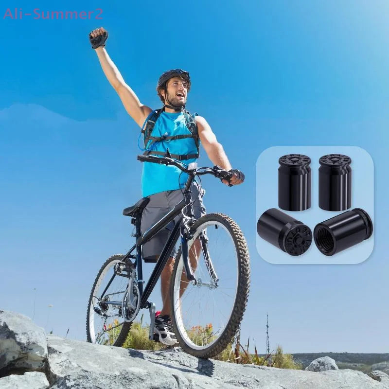 {Summer2} 4Pcs Bullet Shell Tire Valve Stem Caps Aluminum Alloy Car Air Stem Cap For Cars SUV Trucks Bikes Motorcycles Bicycles