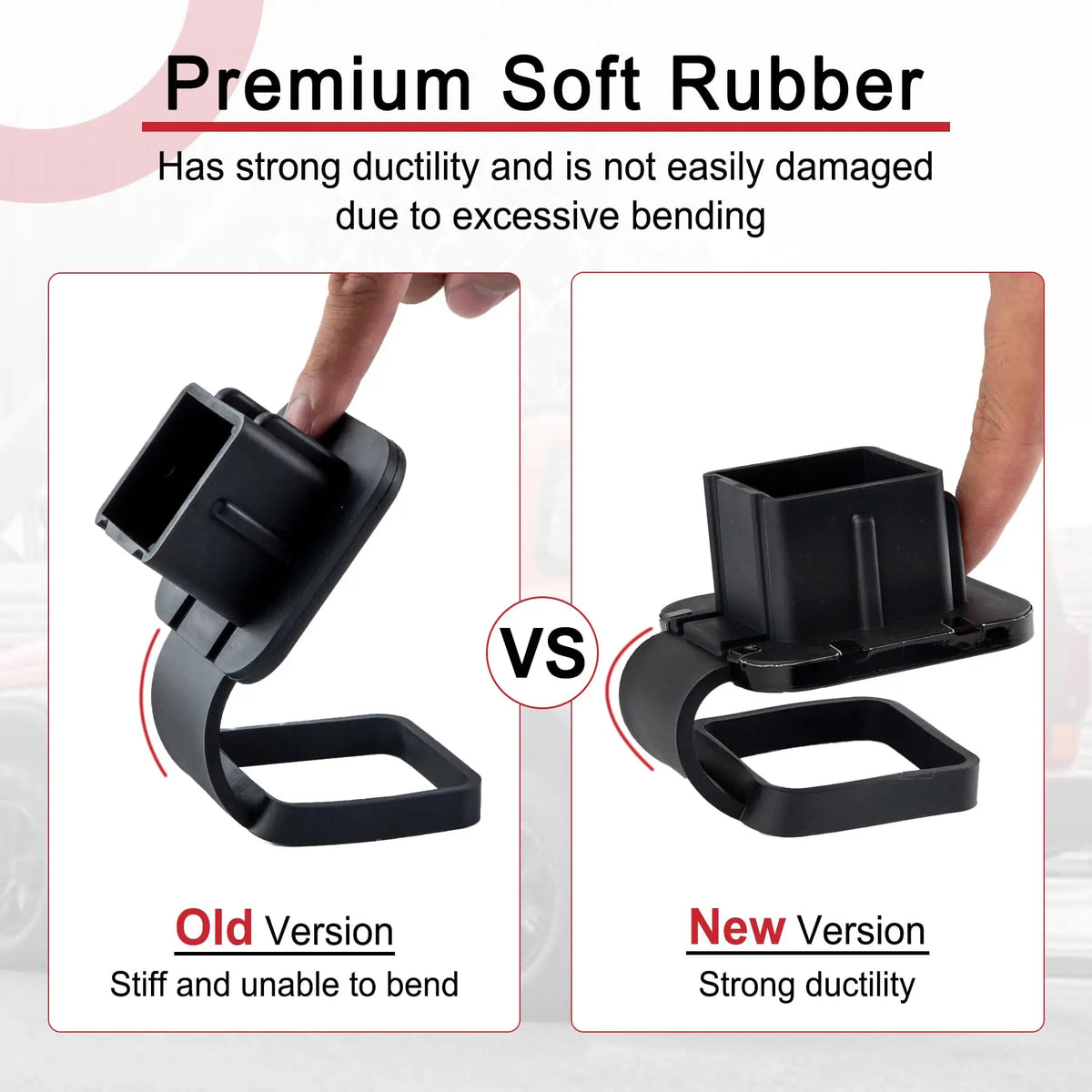 Trailer Hitch Receiver Cover Plug Waterproof Tube Cap Protector Dustproof 2 Inch Receiver Rubber Auto Square Plug Tow Hook Cover
