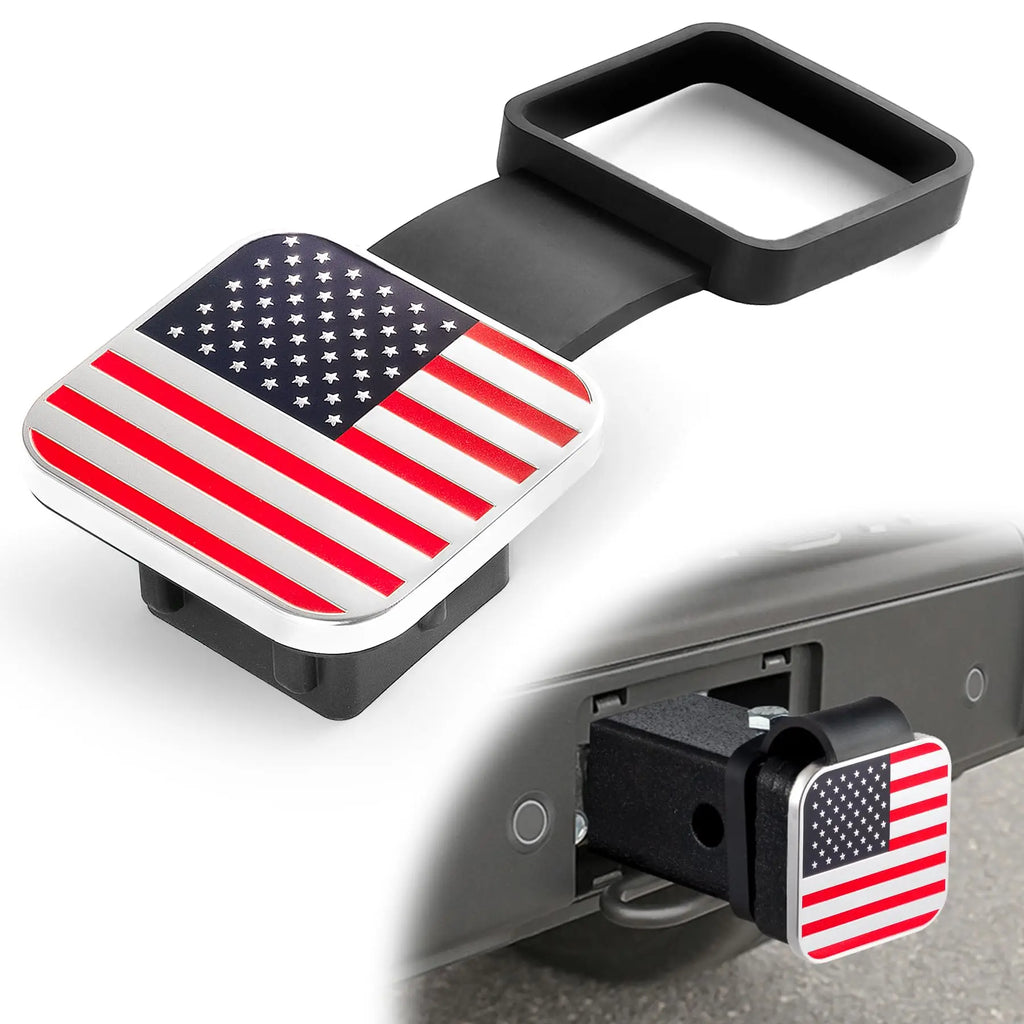 Trailer Hitch Receiver Cover Plug Waterproof Tube Cap Protector Dustproof 2 Inch Receiver Rubber Auto Square Plug Tow Hook Cover