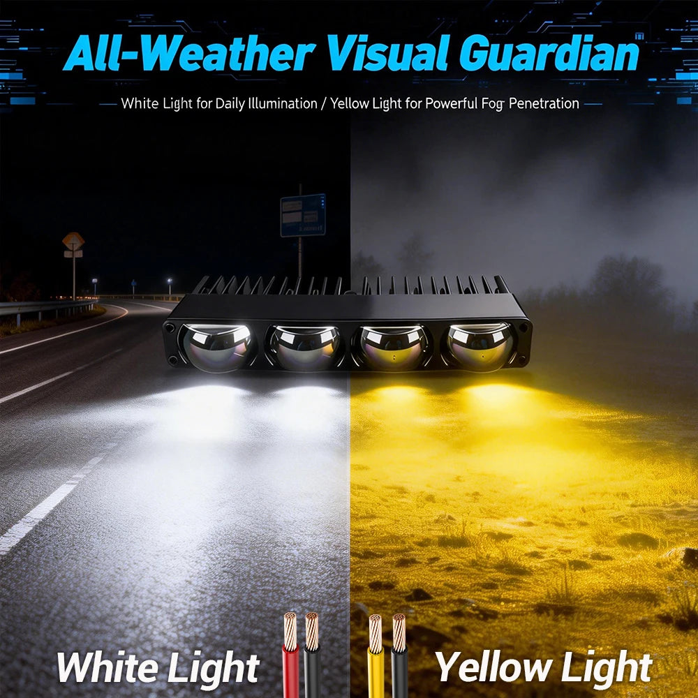Grill Led Light for Car Led Bar Universal Driving Fog Fog Lights 4x4 Offroad Spotlights 12-36V Led Work Lights for Motorcycle