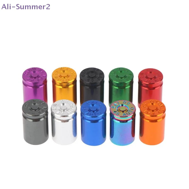 {Summer2} 4Pcs Bullet Shell Tire Valve Stem Caps Aluminum Alloy Car Air Stem Cap For Cars SUV Trucks Bikes Motorcycles Bicycles